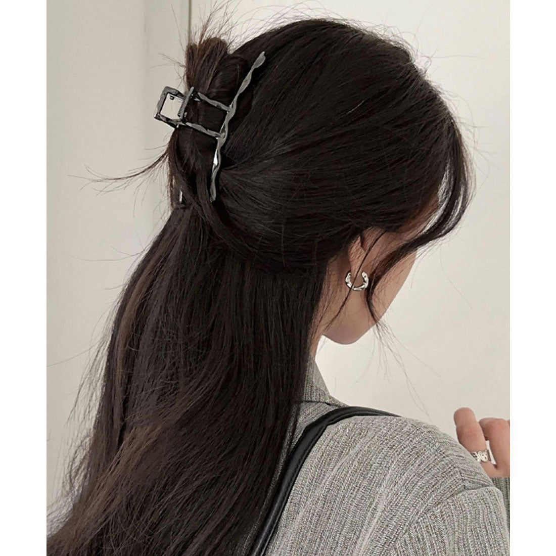 ミニミニストア miniministore バンスクリップ ヘアクリップ ウェーブ （ブラック） ブラック