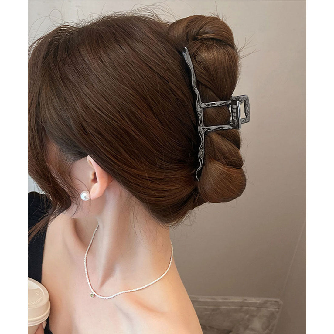 ミニミニストア miniministore バンスクリップ ヘアクリップ ウェーブ （ブラック） ブラック