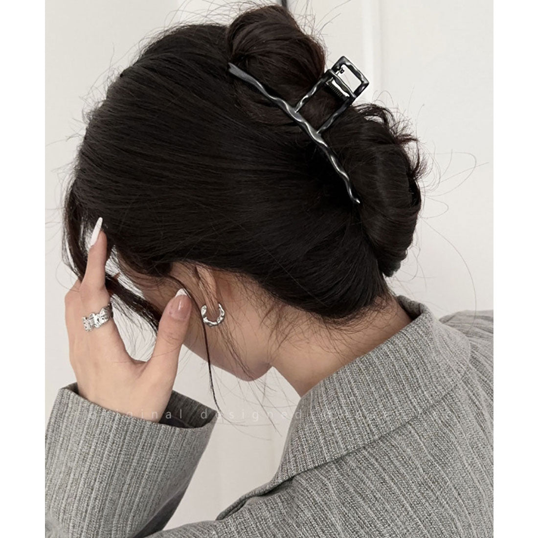ミニミニストア miniministore バンスクリップ ヘアクリップ ウェーブ （ブラック） ブラック