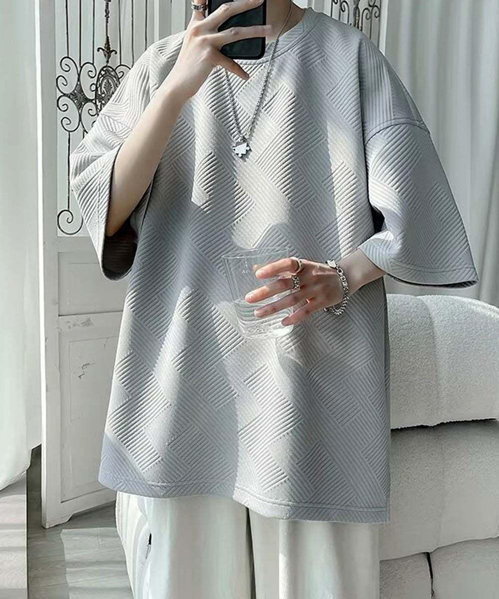 ミニミニストア miniministore ふくれ幾何学 クルーネック半袖 Tシャツ