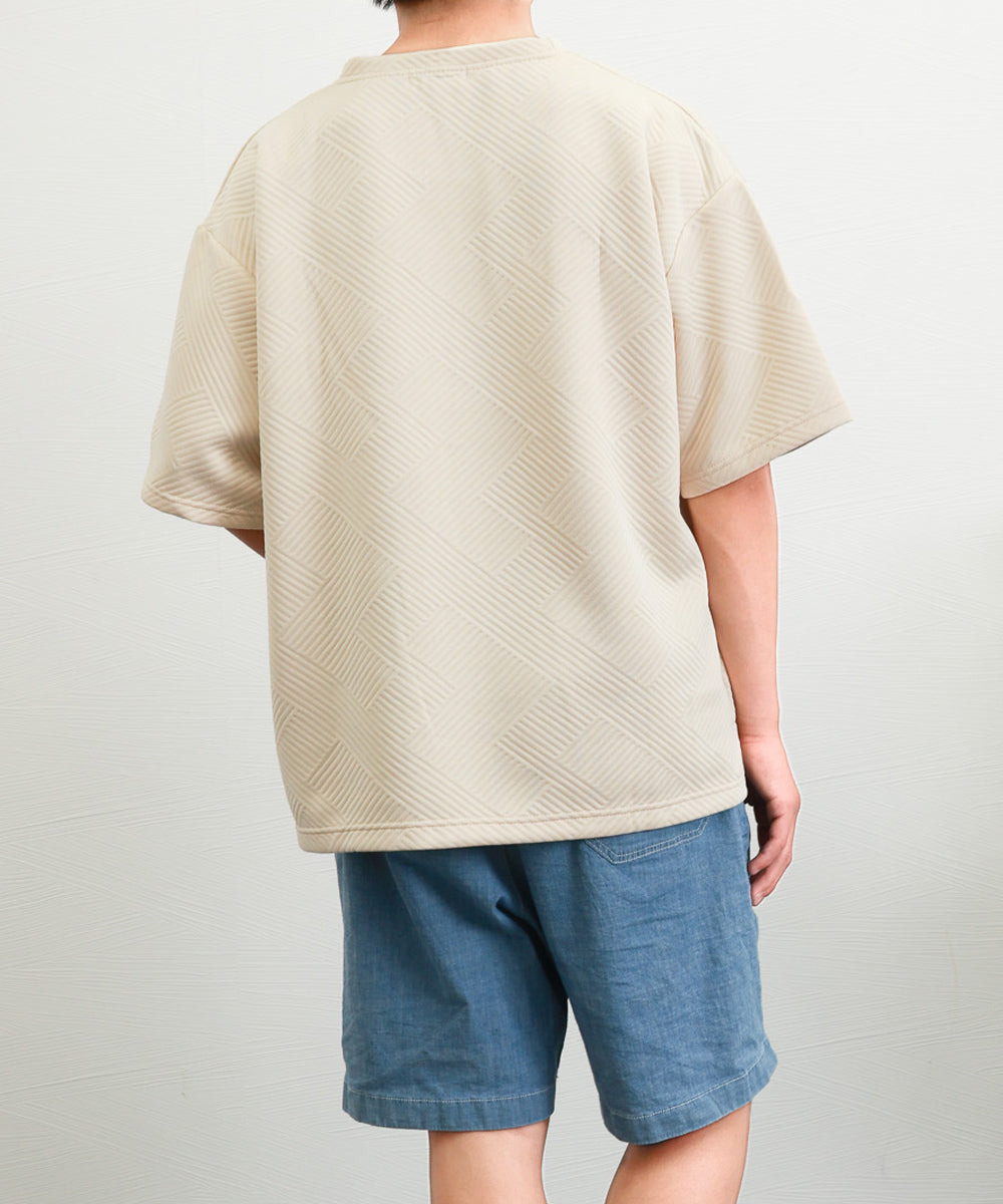 ミニミニストア miniministore ふくれ幾何学 クルーネック半袖 Tシャツ