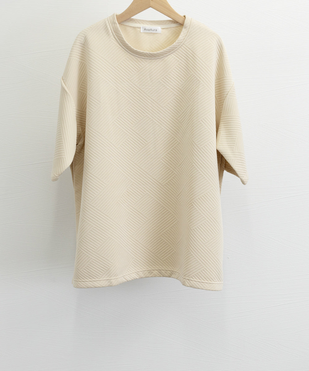 ミニミニストア miniministore ふくれ幾何学 クルーネック半袖 Tシャツ