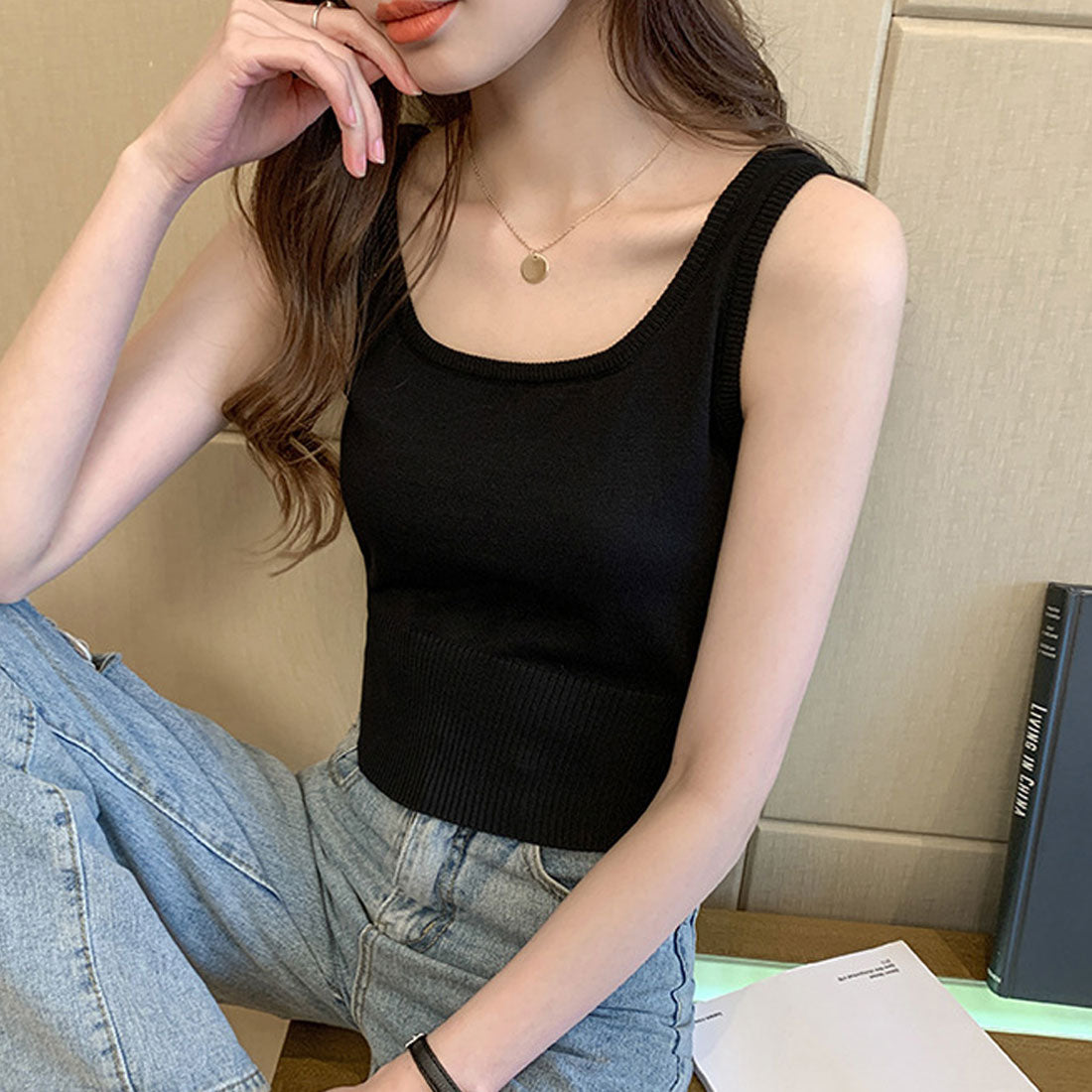 タンクトップス レディース 無地