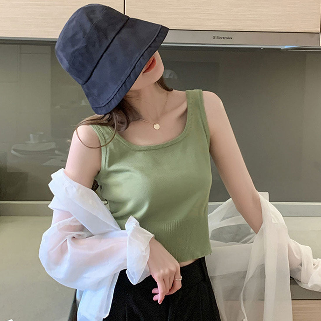 タンクトップス レディース 無地