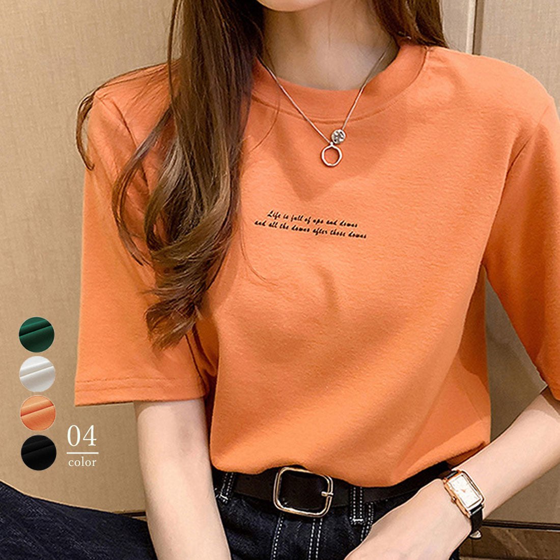 夏 ロゴｔシャツ レディース 半袖