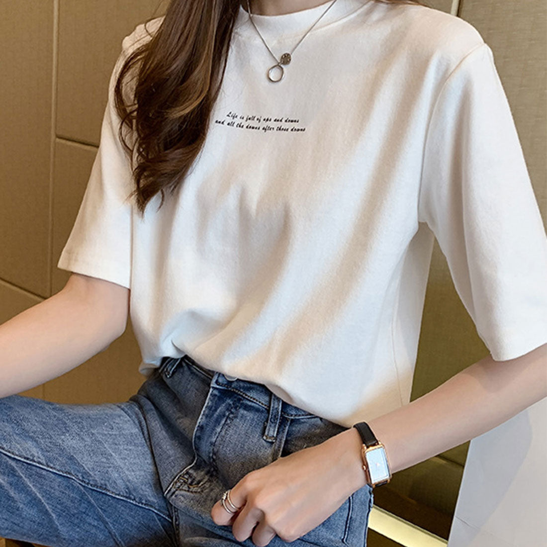 夏 ロゴｔシャツ レディース 半袖