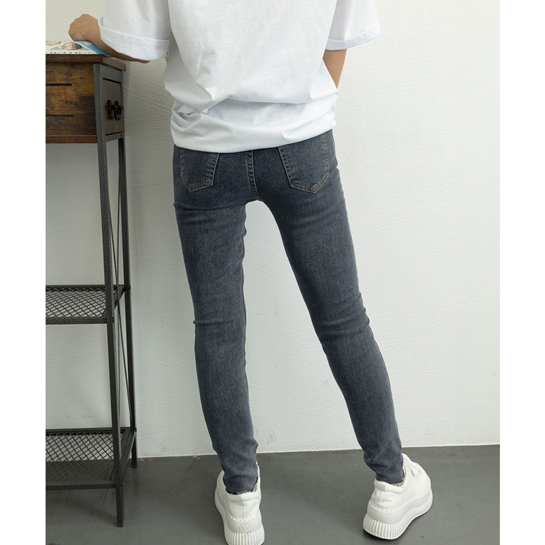 ミニミニストア miniministore デニムパンツ ハイウエストタイトジーパン