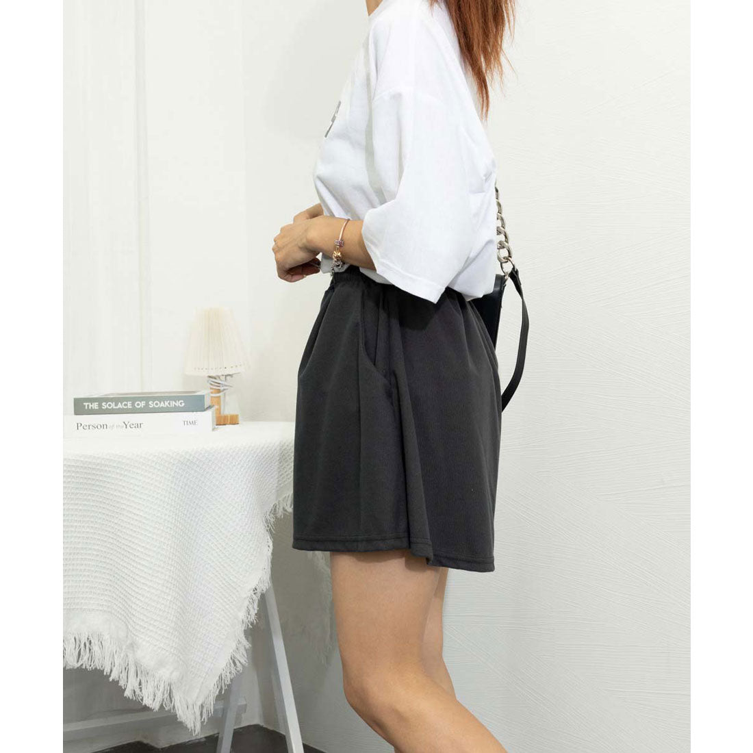 ミニミニストア miniministore シンプルAラインショートパンツレディース （ライトベージュ） ライトベージュ