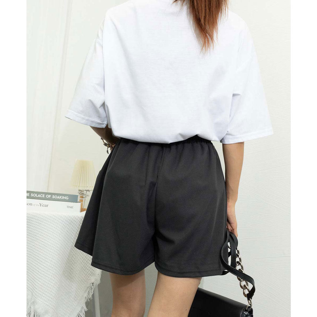 ミニミニストア miniministore シンプルAラインショートパンツレディース （ライトベージュ） ライトベージュ