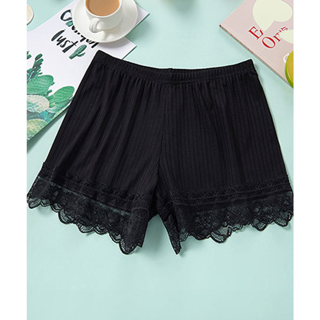 ペチコート レース ペチパンツ 透け防止 ブラック