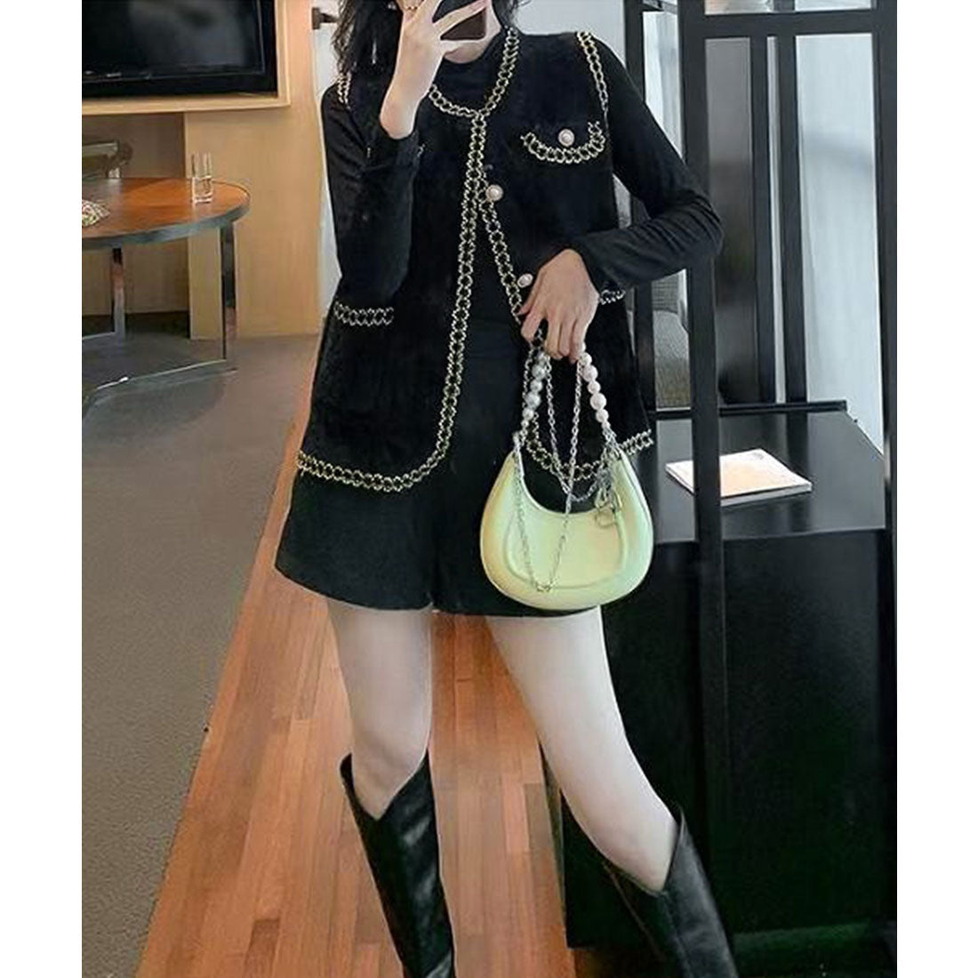 ミニミニストア miniministore モヘア風ニットベストレディース韓国風秋服 （オフホワイト） オフホワイト