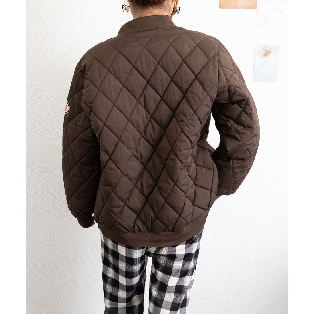 ミニミニストア miniministore 中綿ジャケット キルティングブルゾン防寒 （ブラウン） ブラウン