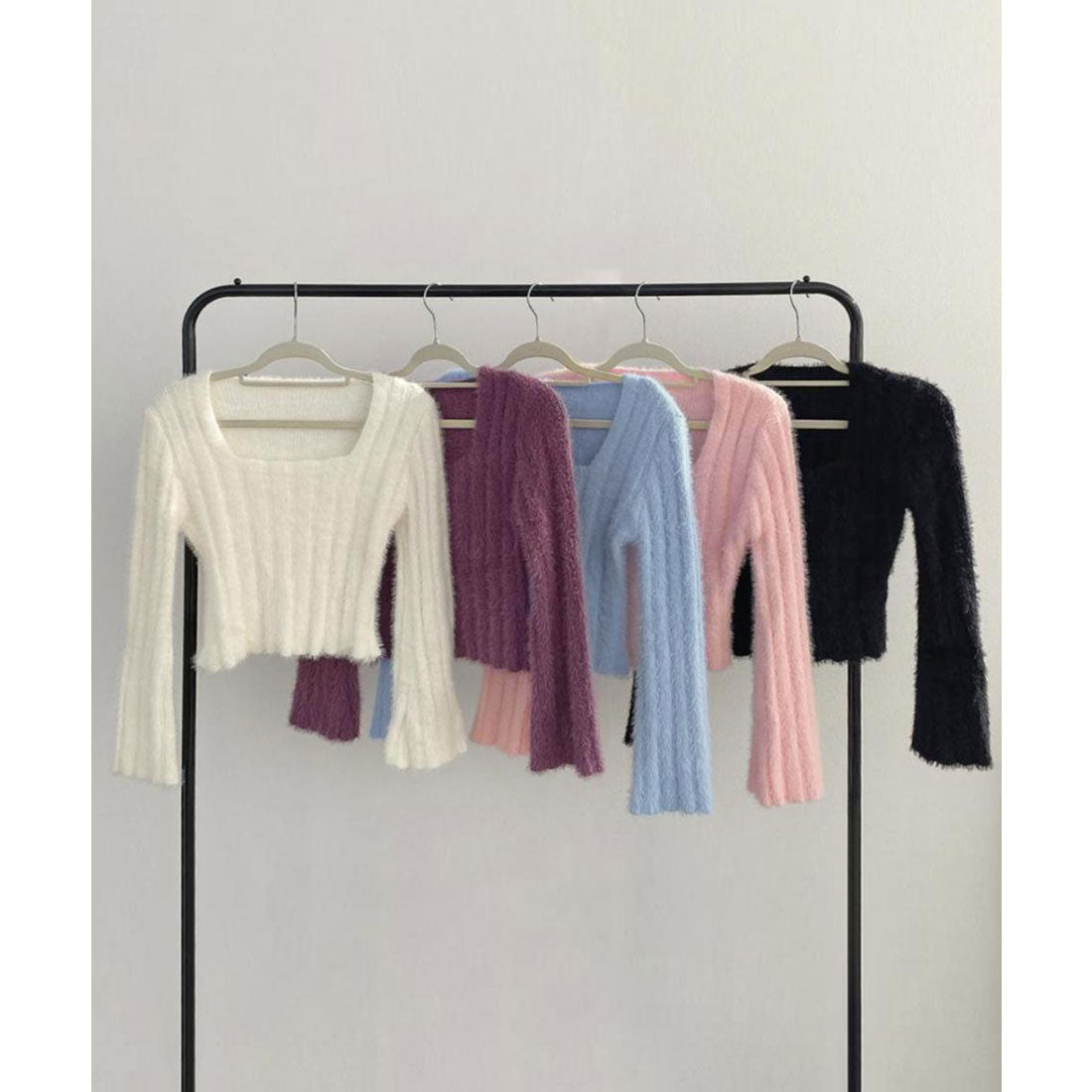 ミニミニストア miniministore ショート丈 シャギーニットトップス韓国風