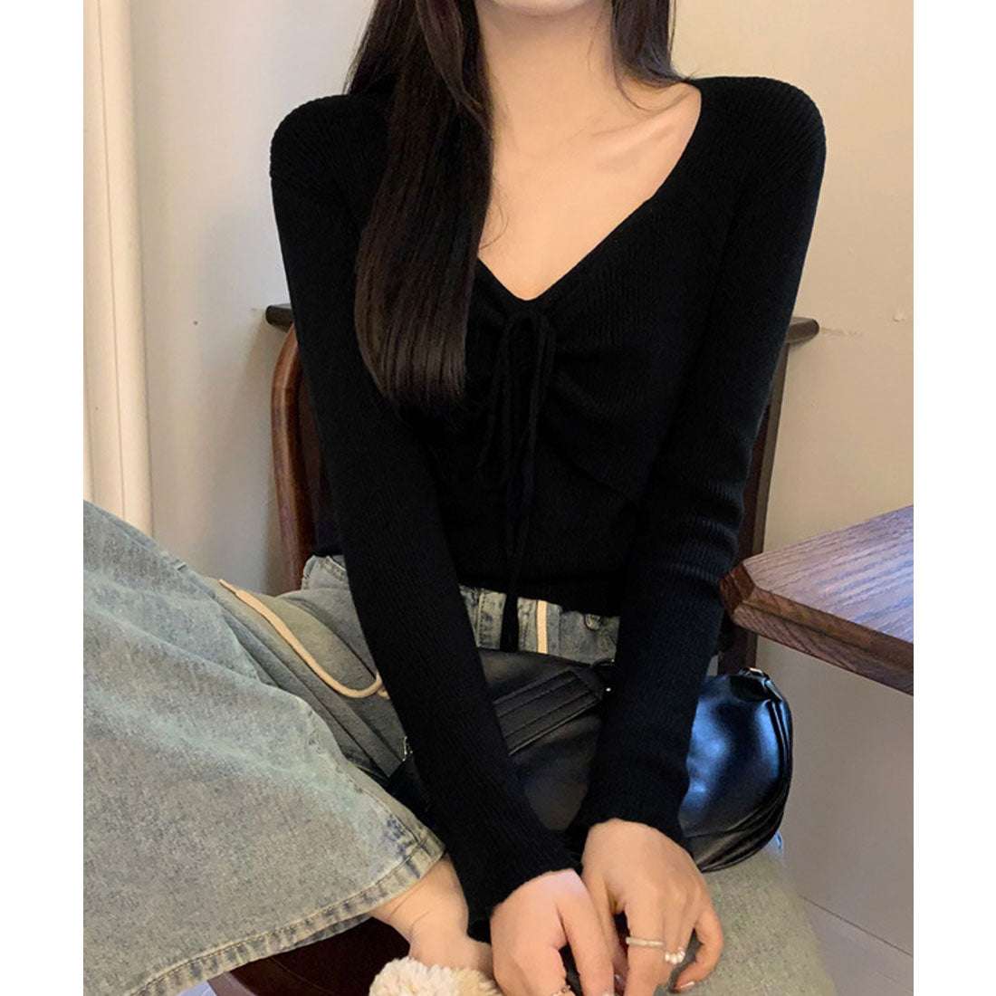 miniministore miniministore knit top for women with ribbon
