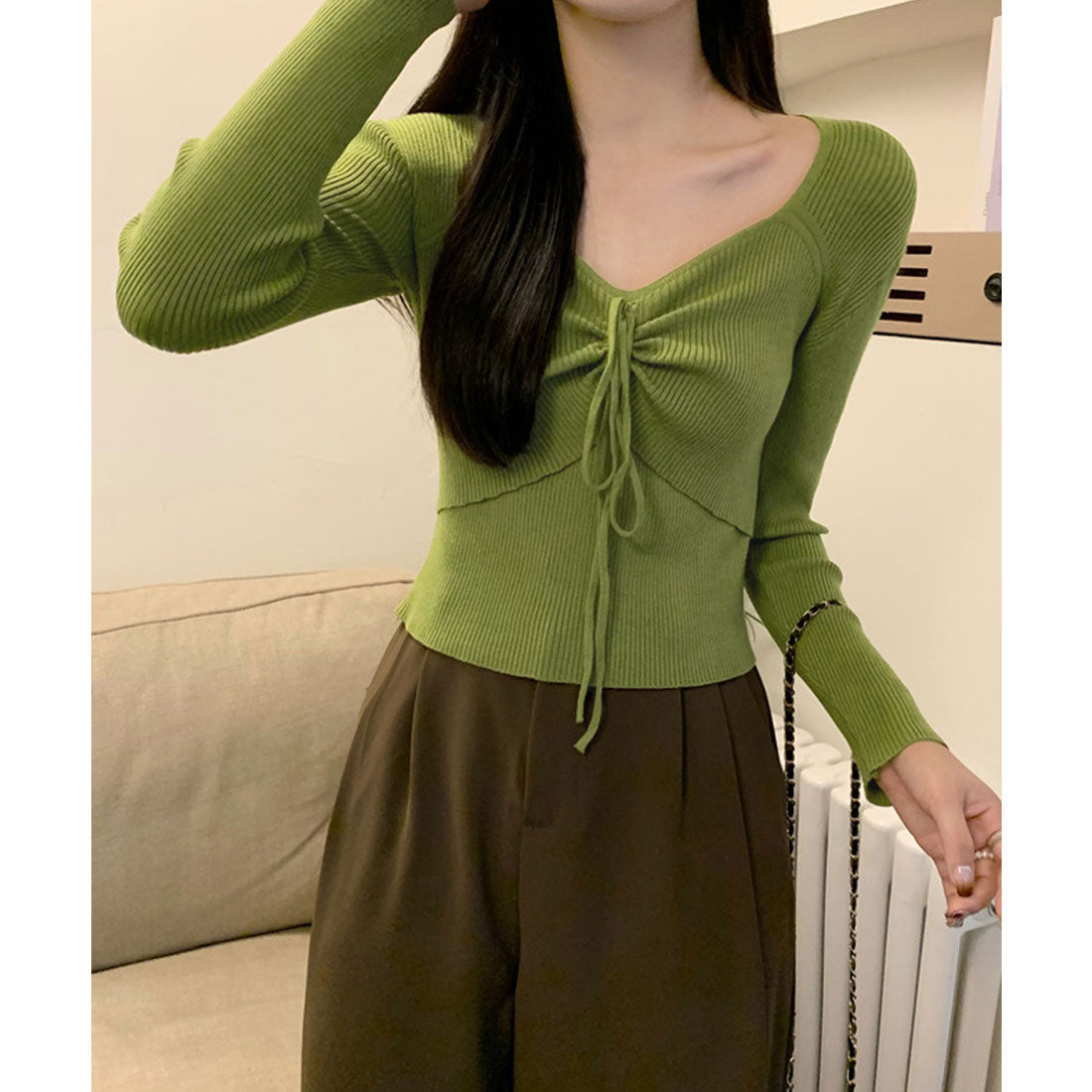 miniministore miniministore knit top for women with ribbon