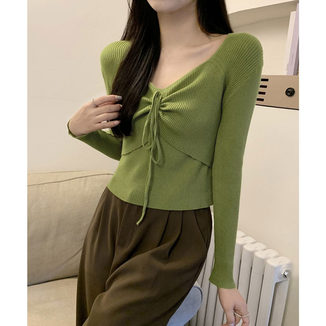 miniministore miniministore knit top for women with ribbon