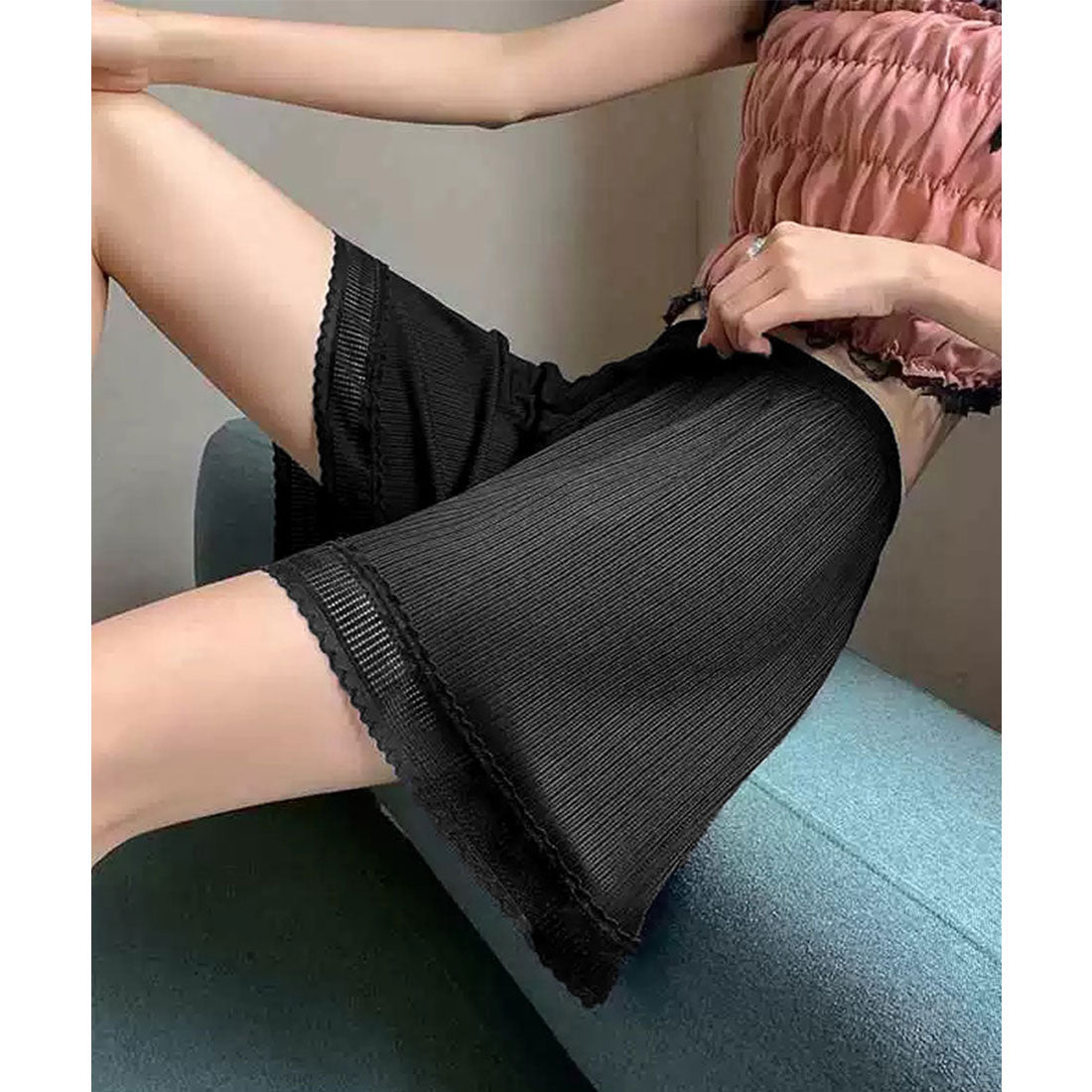 ミニミニストア miniministore ペチコートパンツ 涼しい ナイトウエア （ブラック） ブラック
