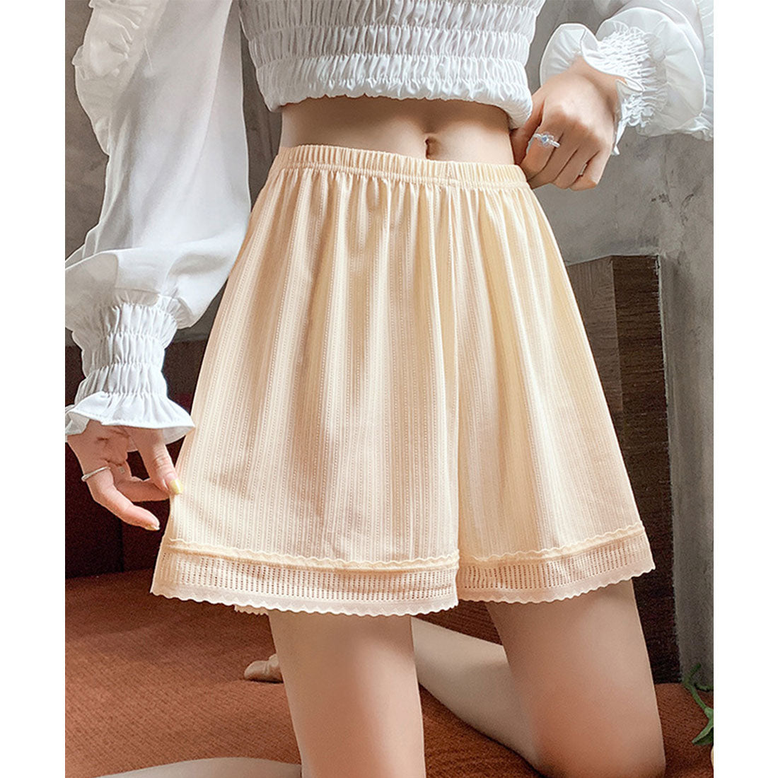 ミニミニストア miniministore ペチコートパンツ 涼しい ナイトウエア （ベージュ） ベージュ