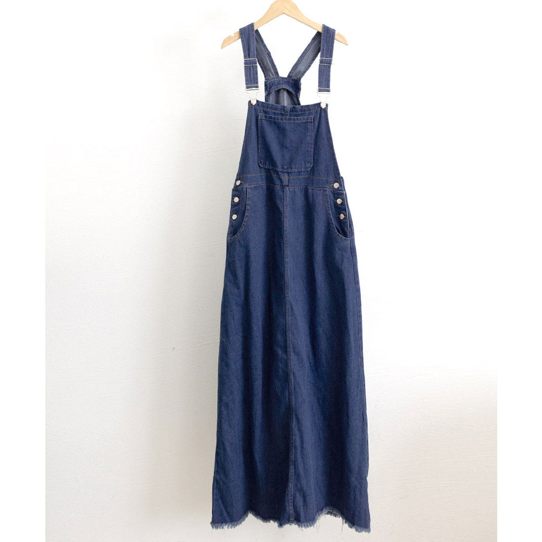 Korean-style denim overall skirt