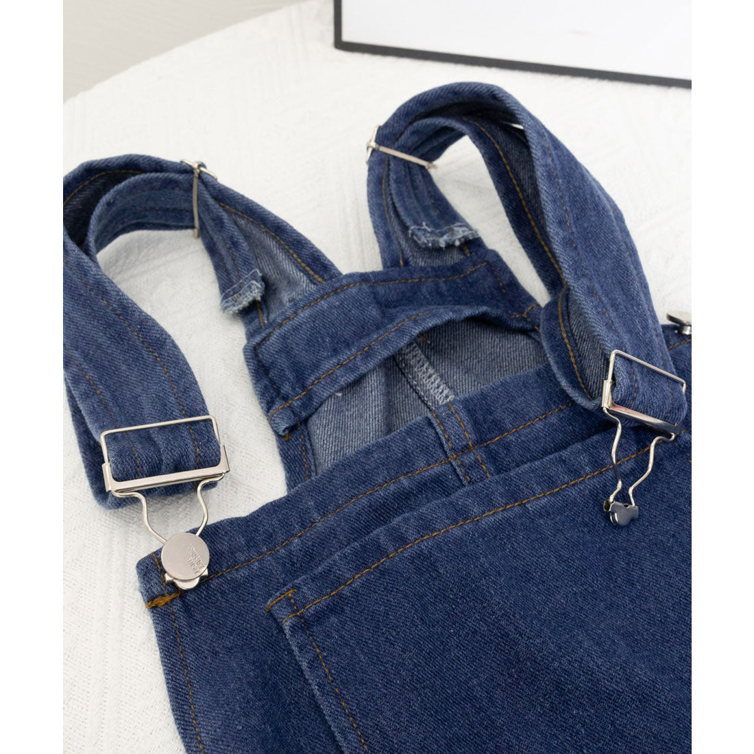 Korean-style denim overall skirt