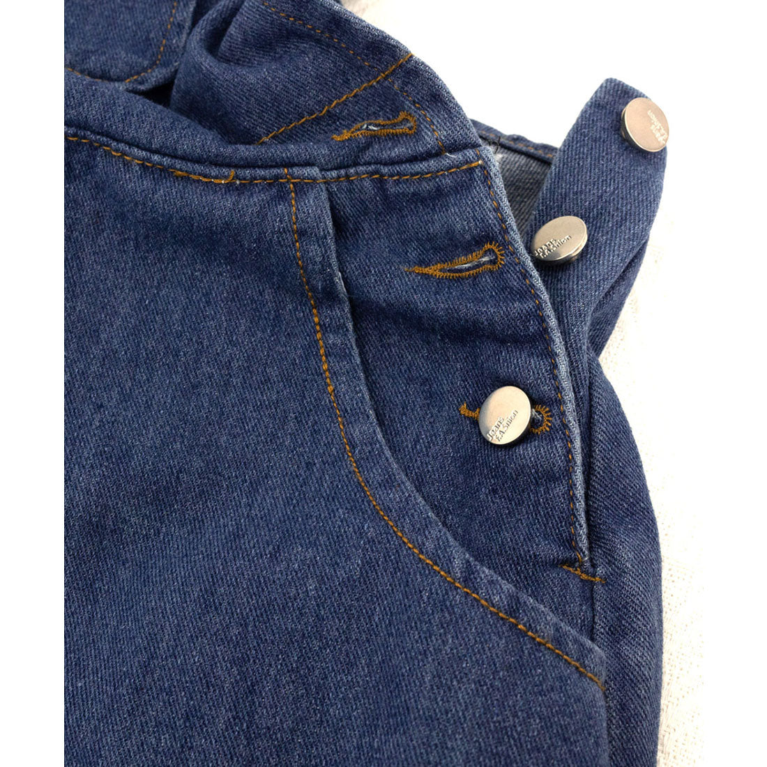 Korean-style denim overall skirt