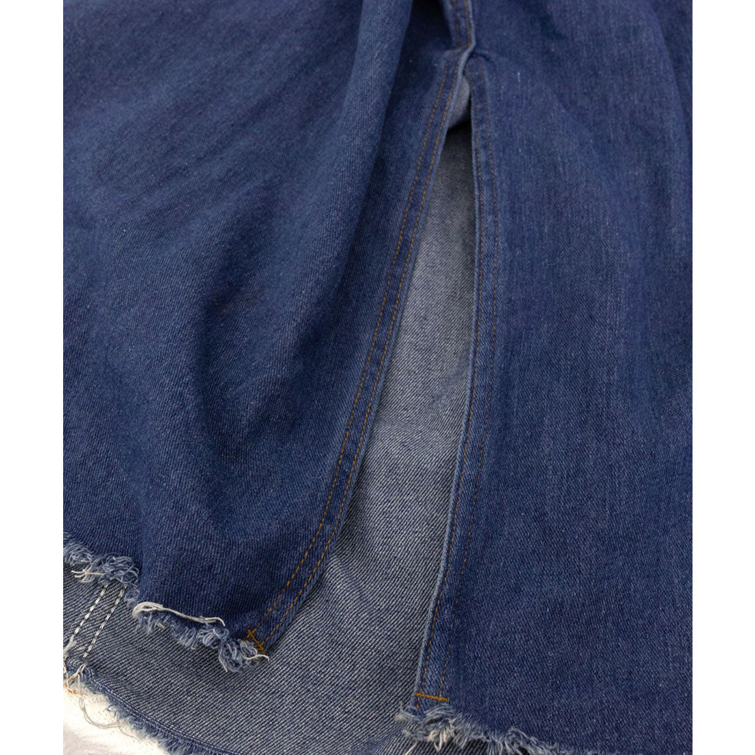 Korean-style denim overall skirt