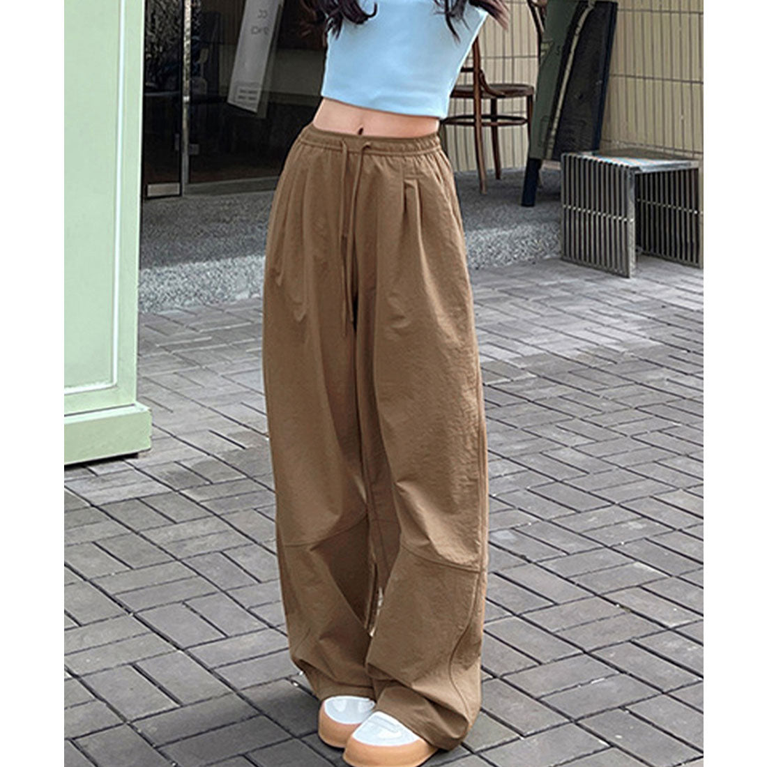 ミニミニストア miniministore ワイドパンツハイウエストストレートパンツ （ホワイト） ホワイト