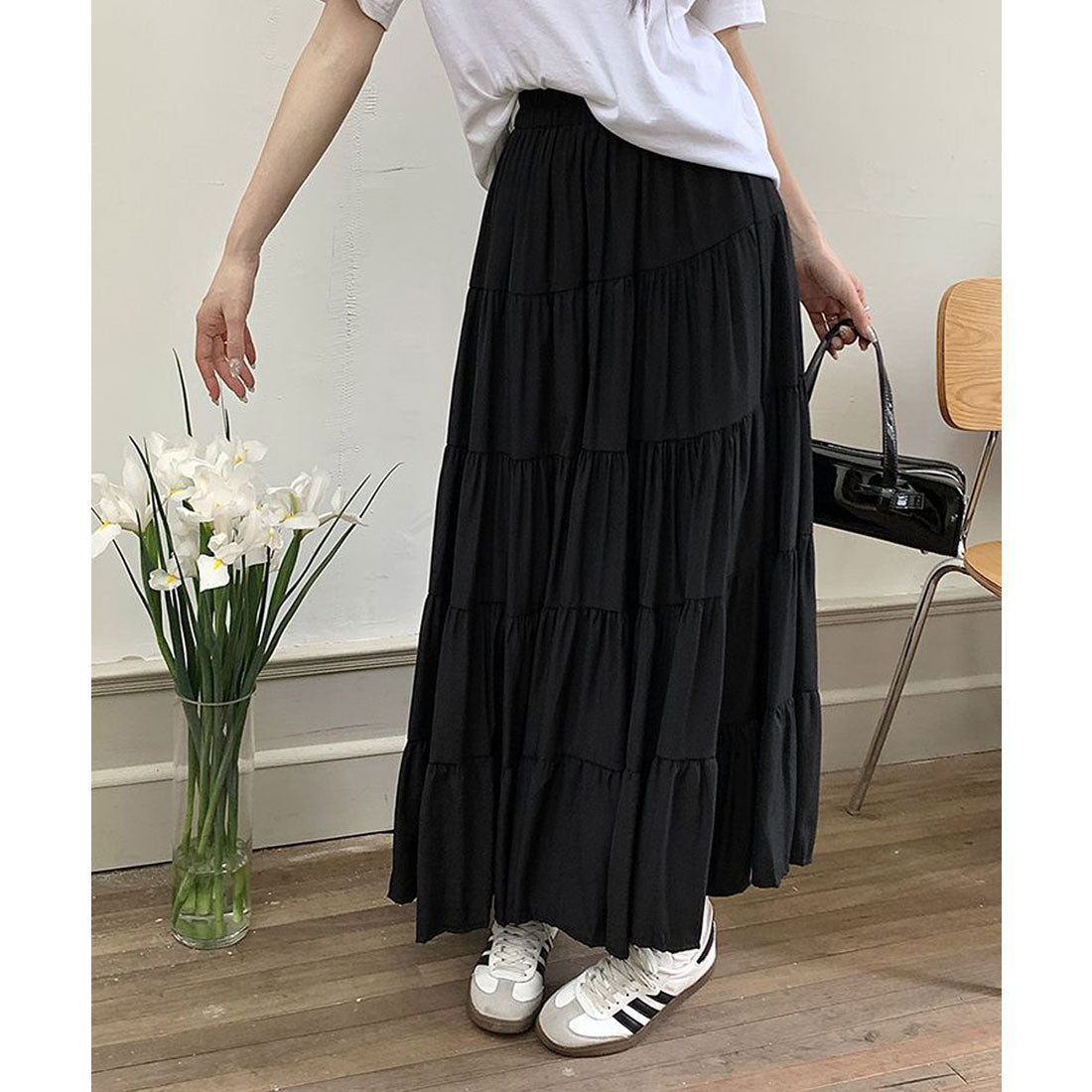 miniministore miniministore tiered skirt Korean-style long skirt