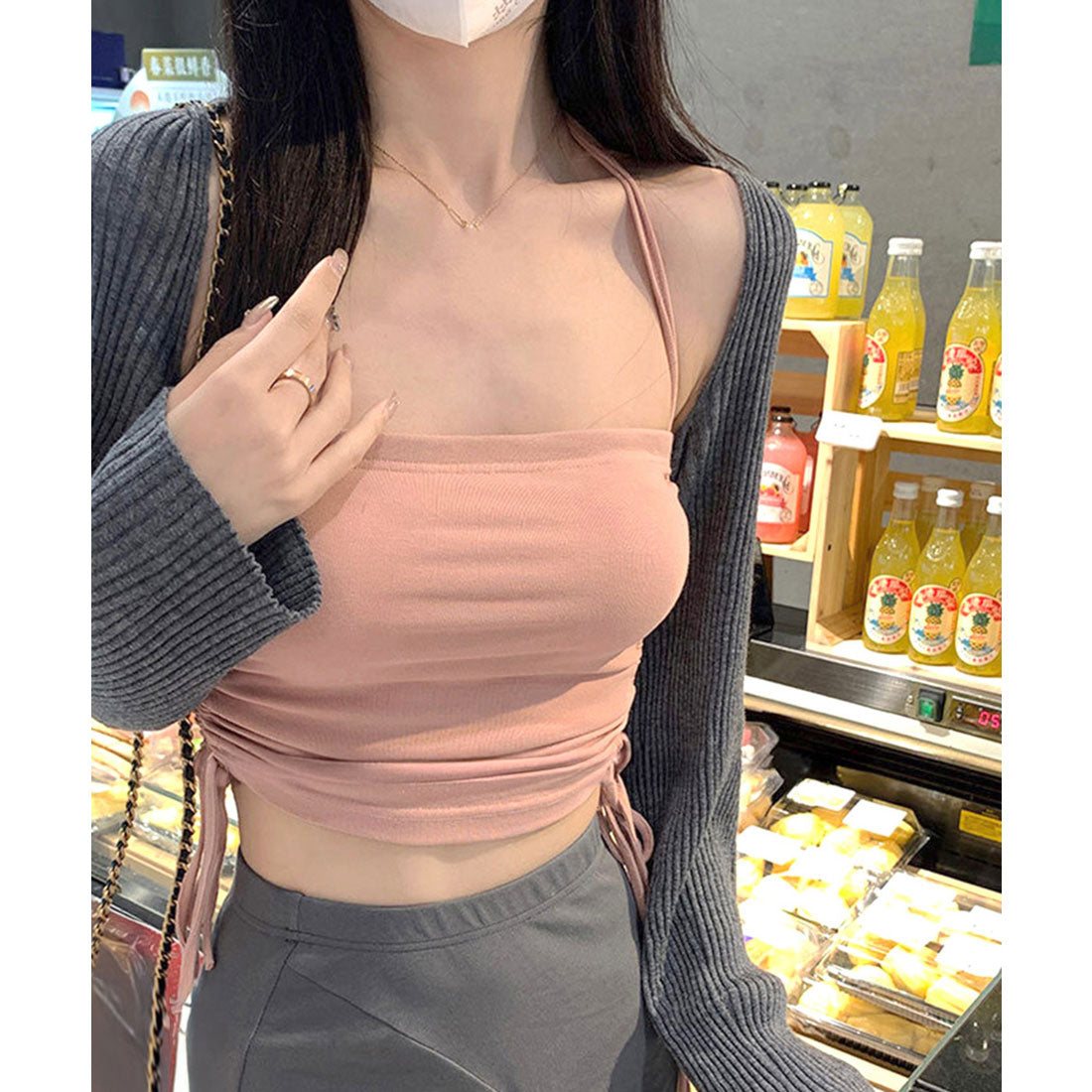 ミニミニストア miniministore カップ付きキャミソール ホルターネック （ホワイト） ホワイト