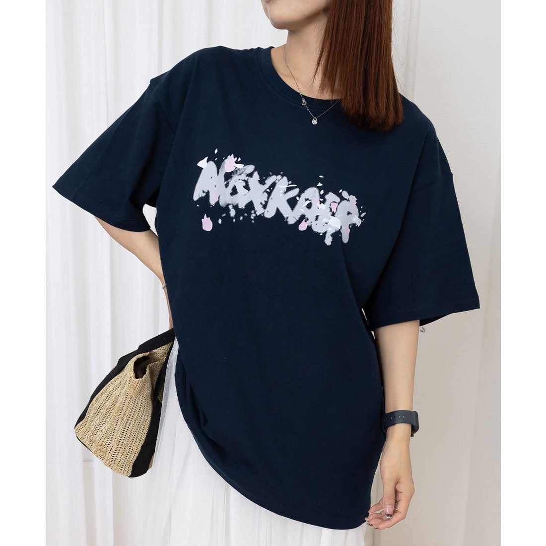 ミニミニストア miniministore ロングtシャツ ビッグシルエットTシャツ （ネイビー） ネイビー