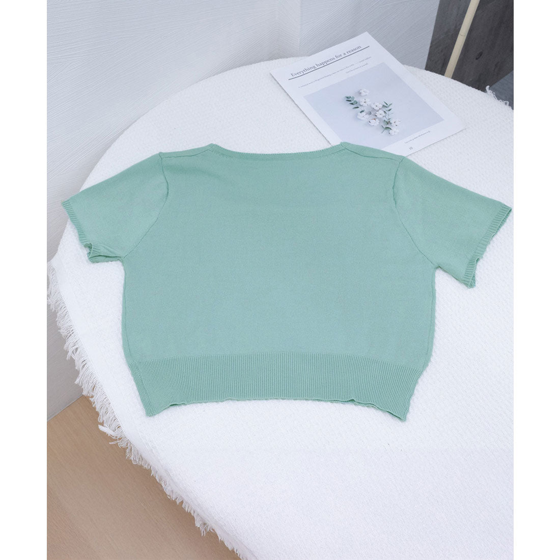 ミニミニストア miniministore スクエアネック サマーニット トップス （ベージュ） ベージュ