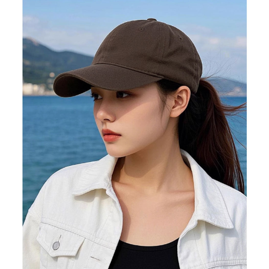 ミニミニストア miniministore ベースボール キャップ 日よけ帽子 小顔 （ダークブラウン） ダークブラウン