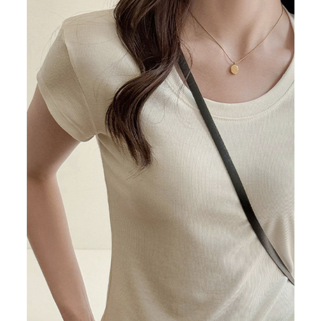 ミニミニストア miniministore UネックTシャツ レディース 半袖 夏服 （ワインレッド） ワインレッド