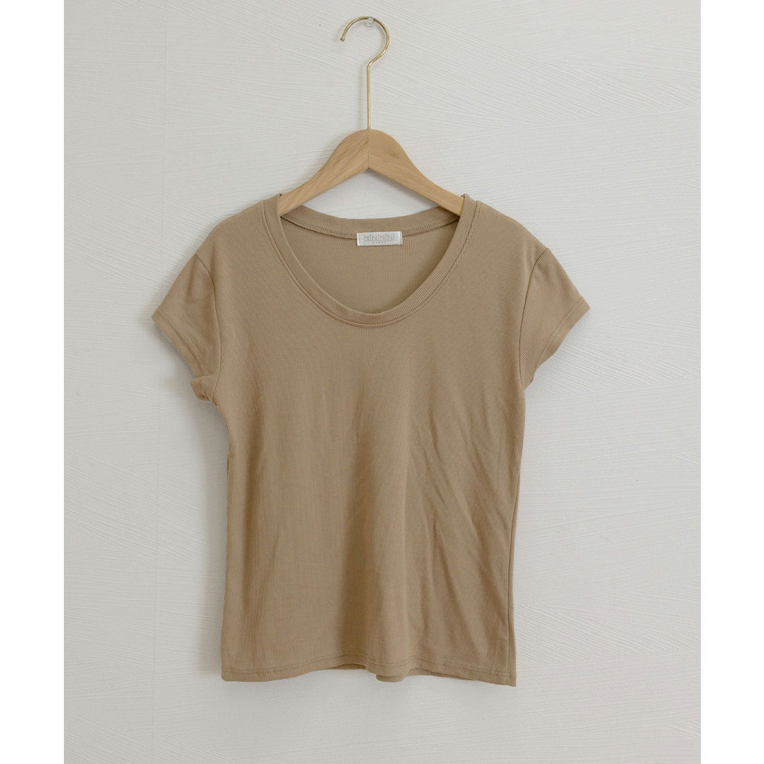 ミニミニストア miniministore UネックTシャツ レディース 半袖 夏服 （ワインレッド） ワインレッド
