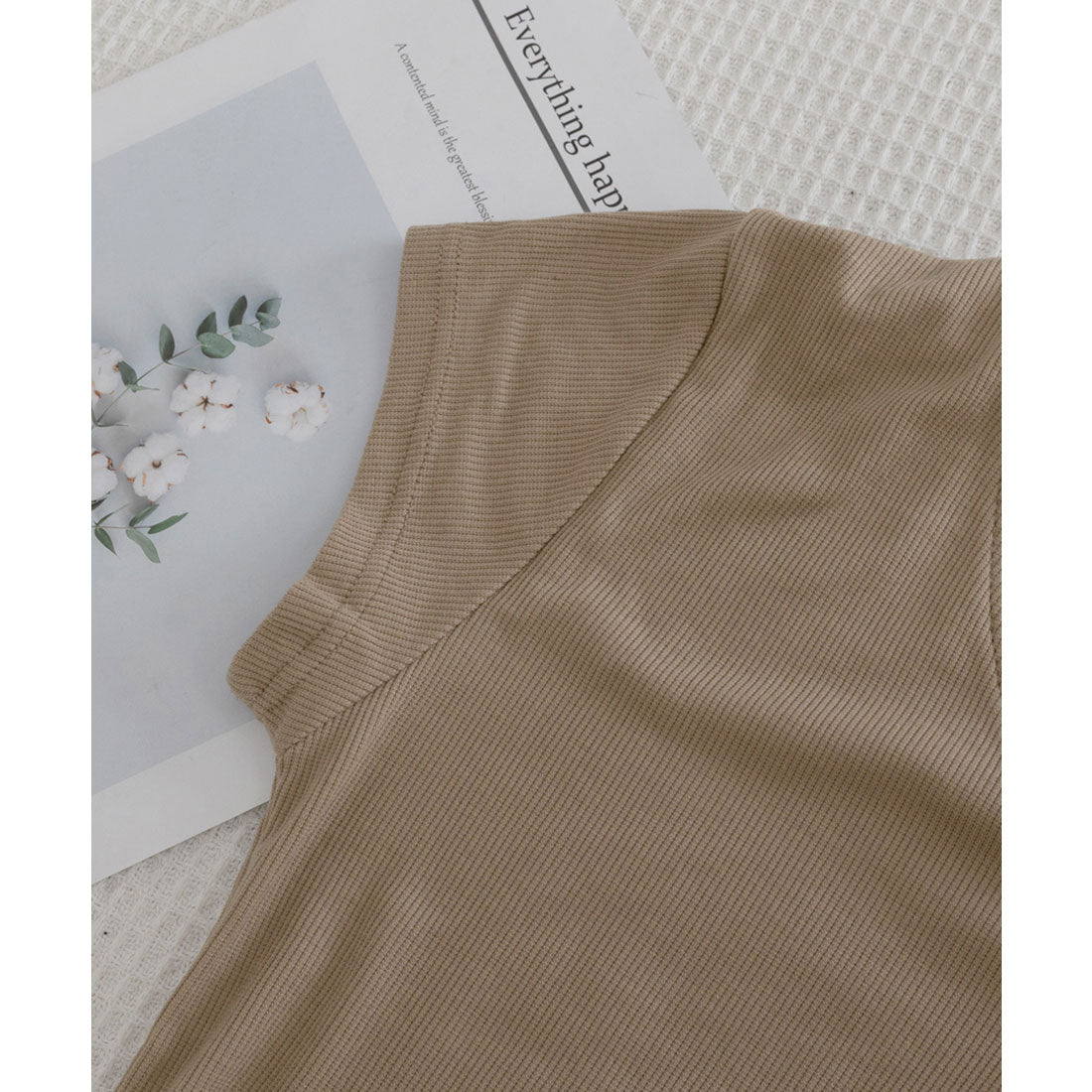 ミニミニストア miniministore UネックTシャツ レディース 半袖 夏服 （ワインレッド） ワインレッド