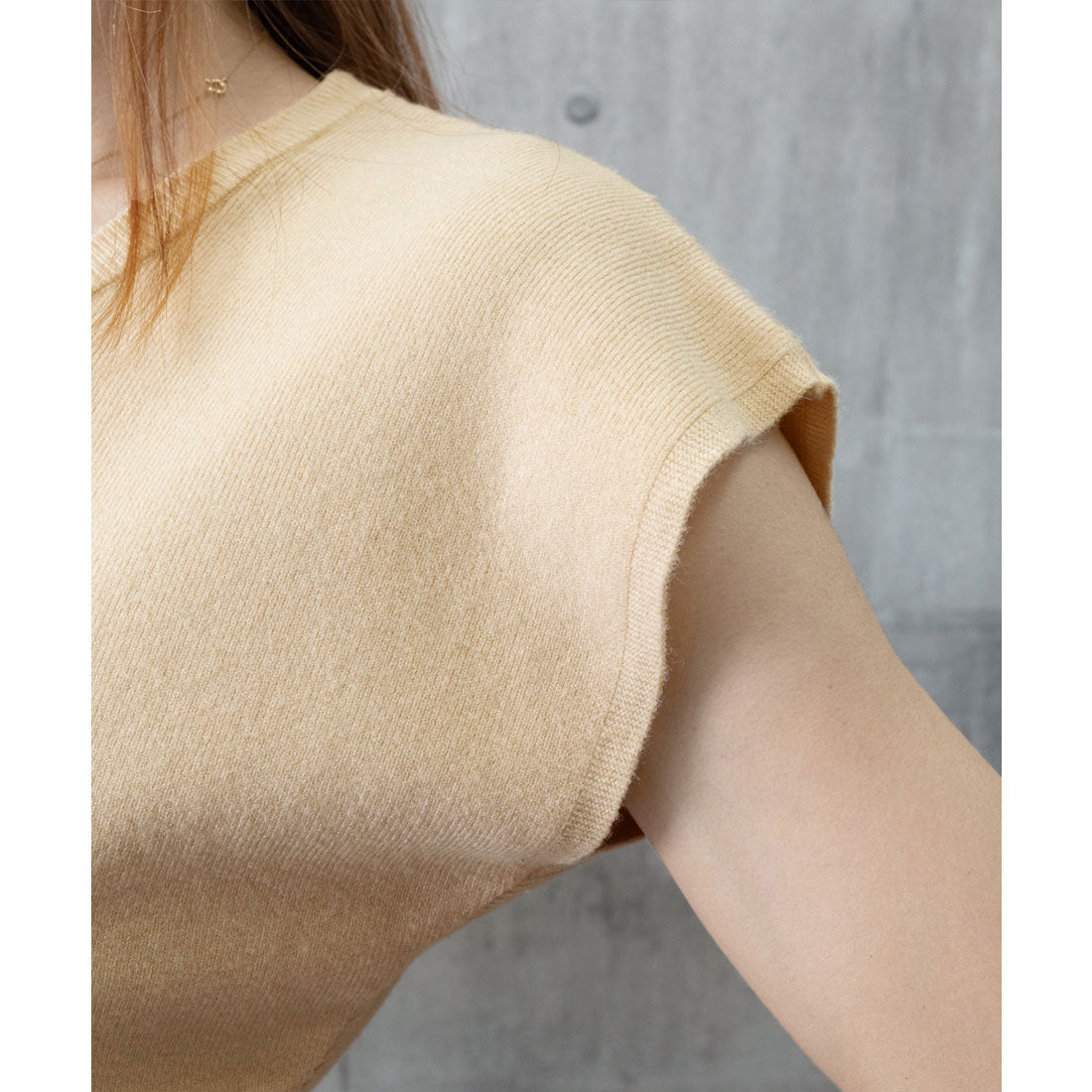 ミニミニストア miniministore ニットTシャツ レディース 韓国風 夏服 （ベージュ） ベージュ