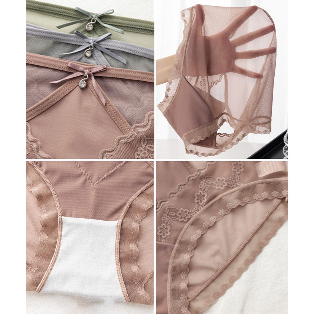 ミニミニストア miniministore 花柄レース ショーツ リボン付き 美尻 【返品不可商品】 （グリーン） グリーン