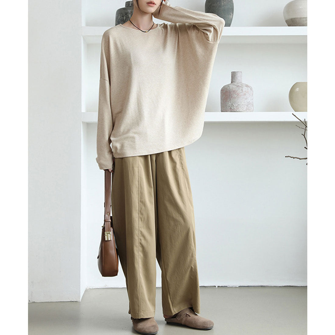 ミニミニストア miniministore ドルマンスリーブロンTゆったりカットソー （グリーン） グリーン