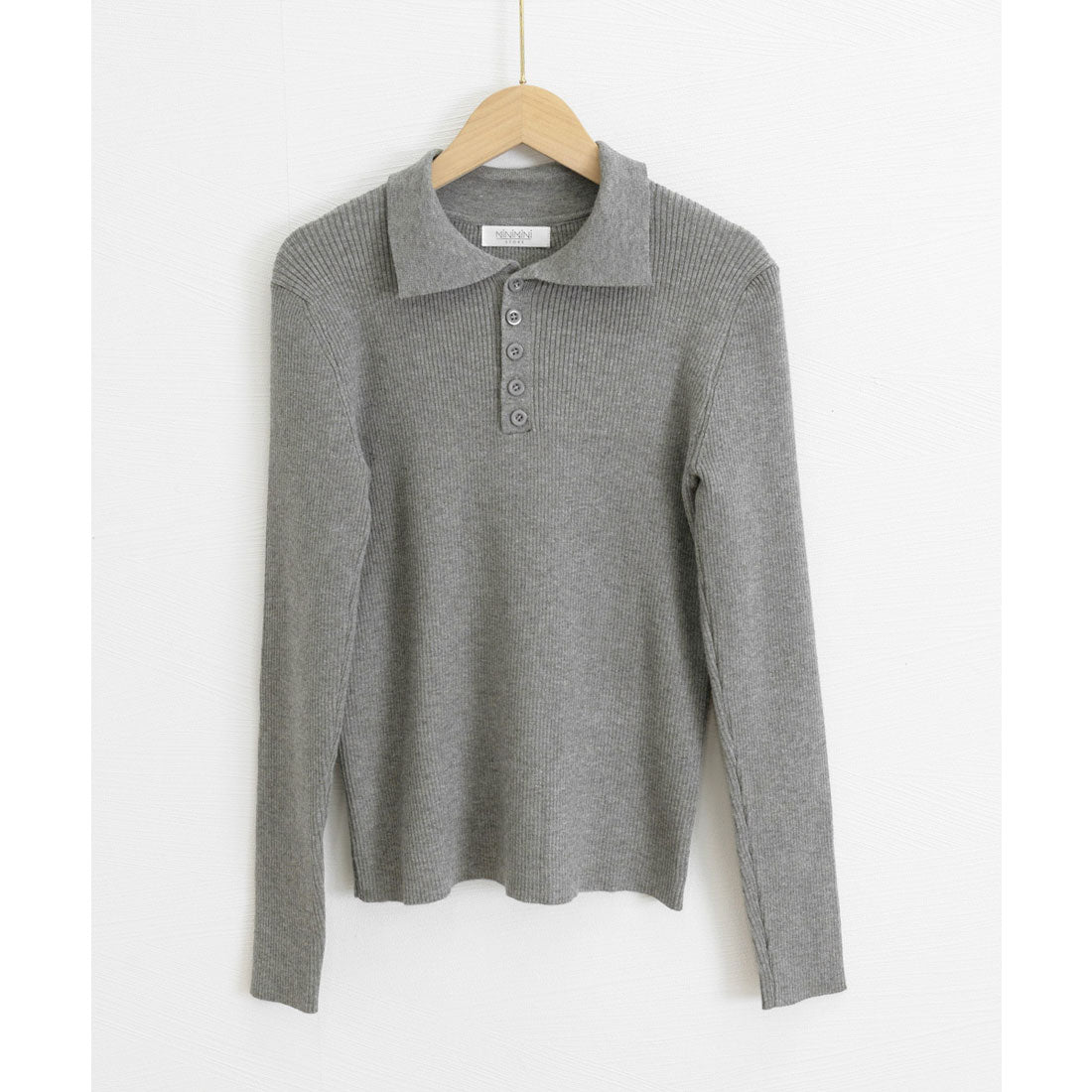 ミニミニストア miniministore ポロリブニットトップス ベーシック春秋服 （ベージュ） ベージュ