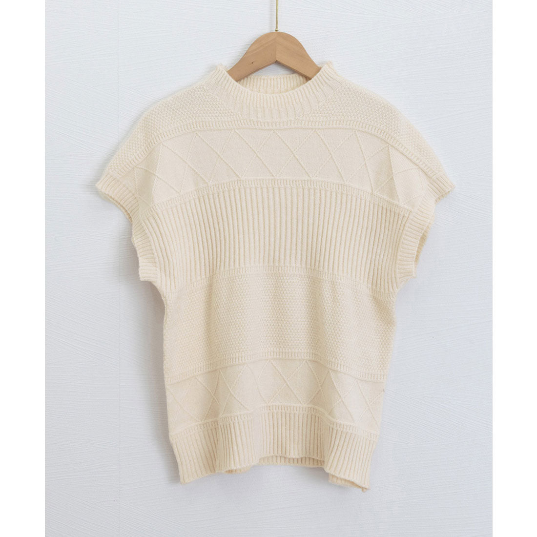 ミニミニストア miniministore ニットベスト プチハイネック ニットジレ （ブラウン） ブラウン