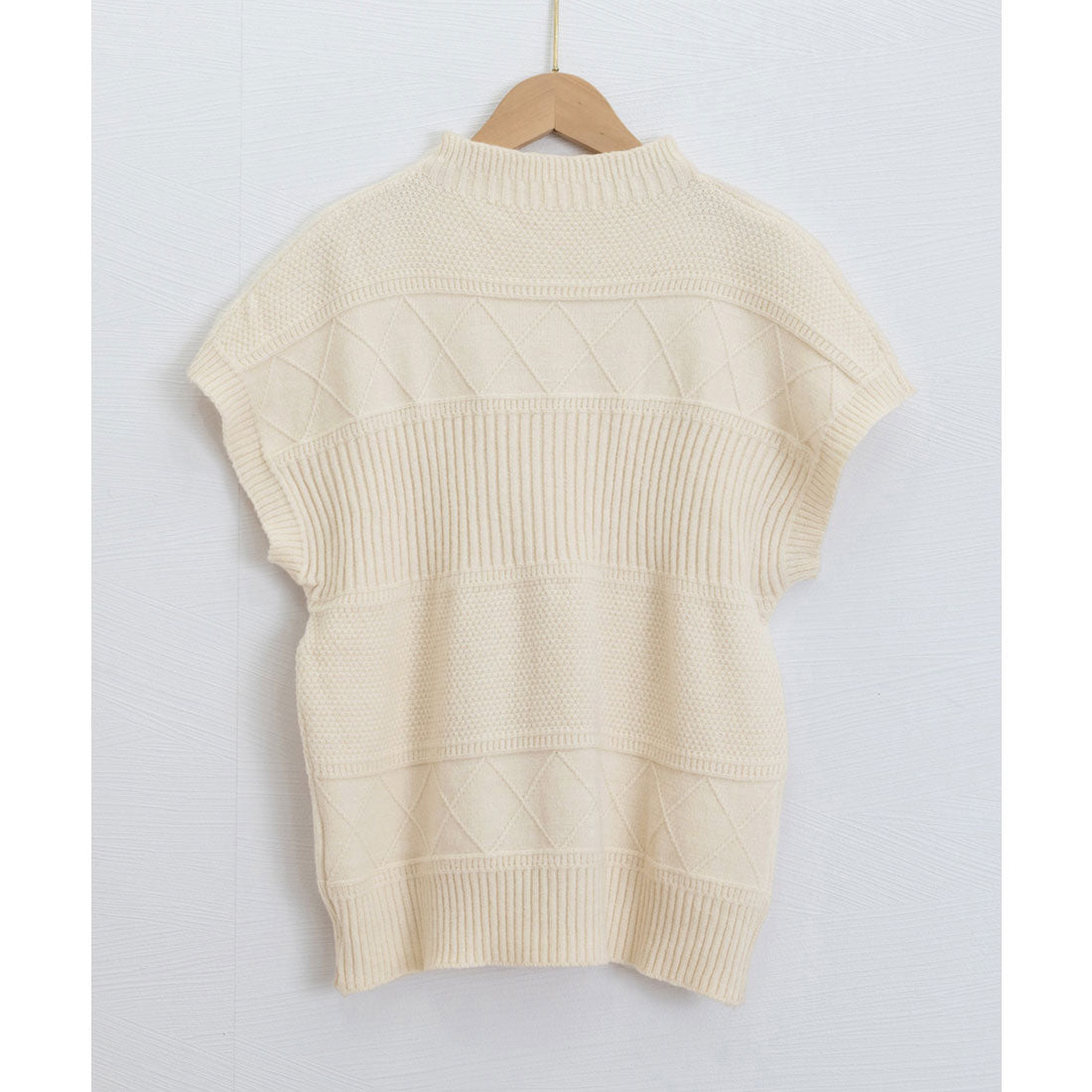 ミニミニストア miniministore ニットベスト プチハイネック ニットジレ （ブラウン） ブラウン