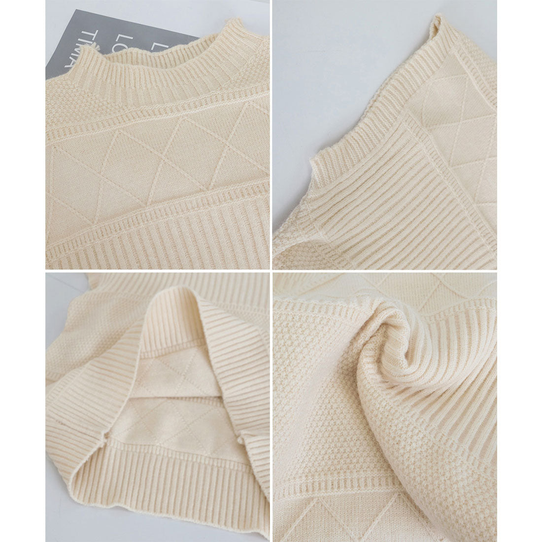 ミニミニストア miniministore ニットベスト プチハイネック ニットジレ （ブラウン） ブラウン