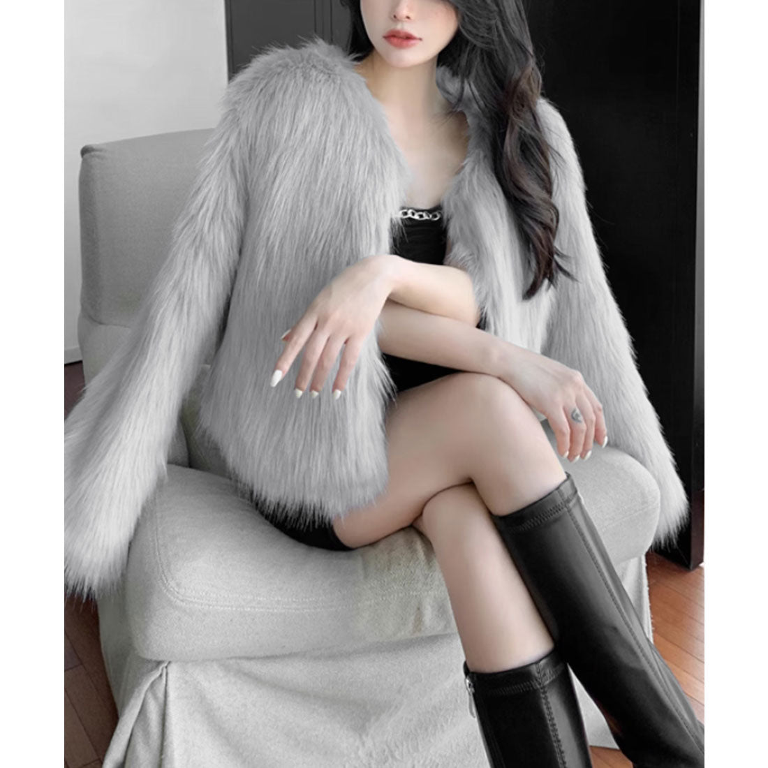 ミニミニストア miniministore エコファーコート ファージャケット 冬服 （ピンク） ピンク