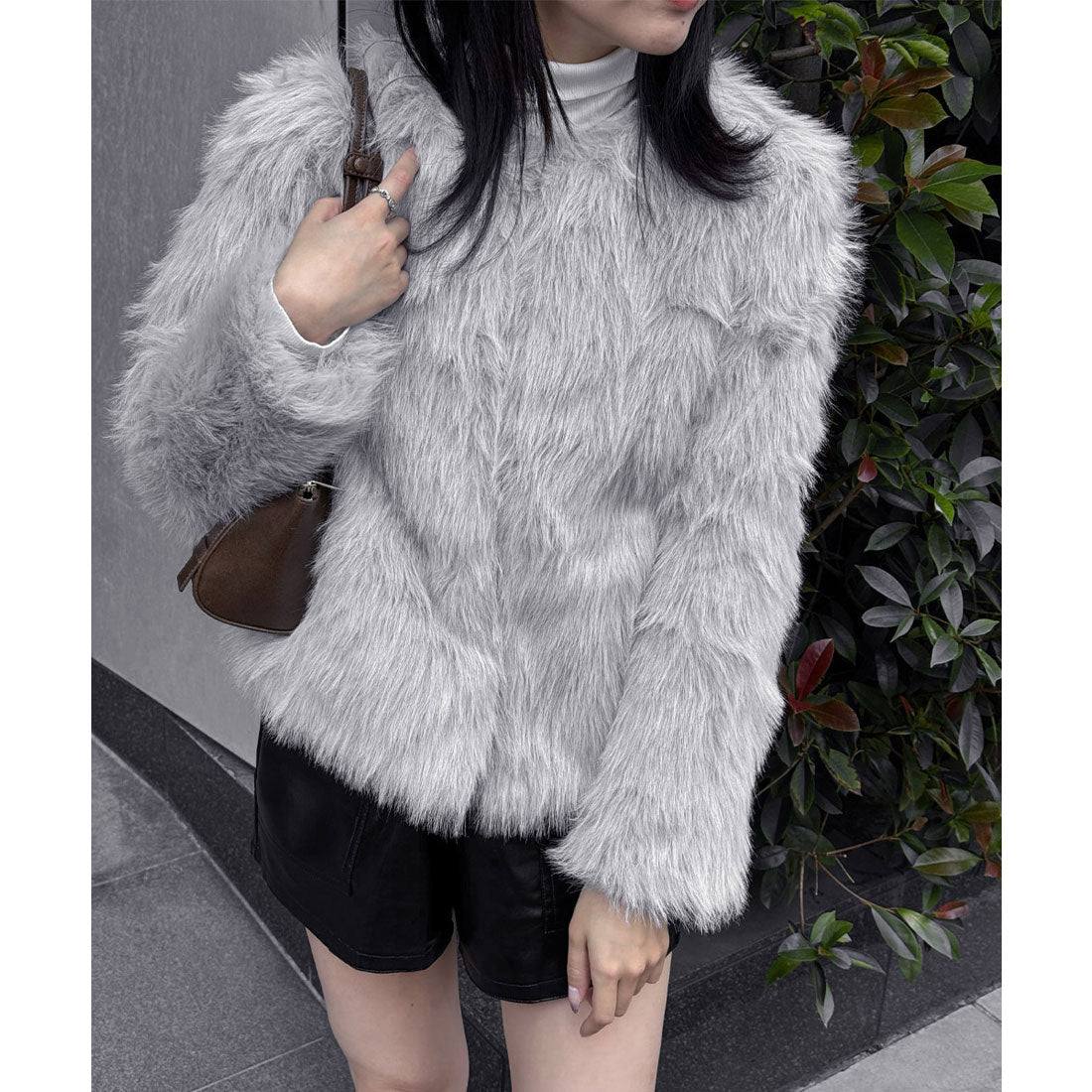 ミニミニストア miniministore エコファーコート ファージャケット 冬服 （ピンク） ピンク