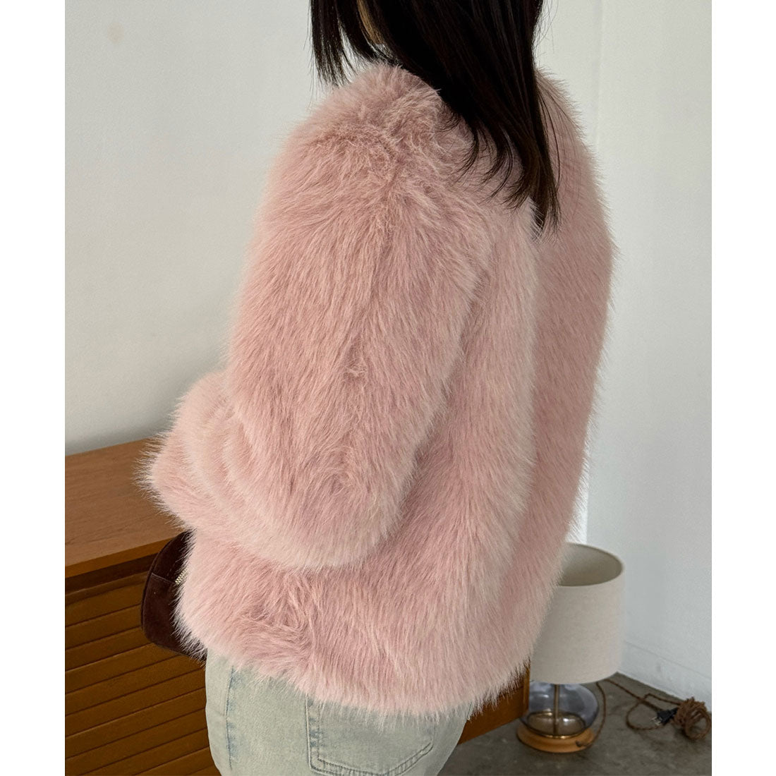 ミニミニストア miniministore エコファーコート ファージャケット 冬服 （ピンク） ピンク