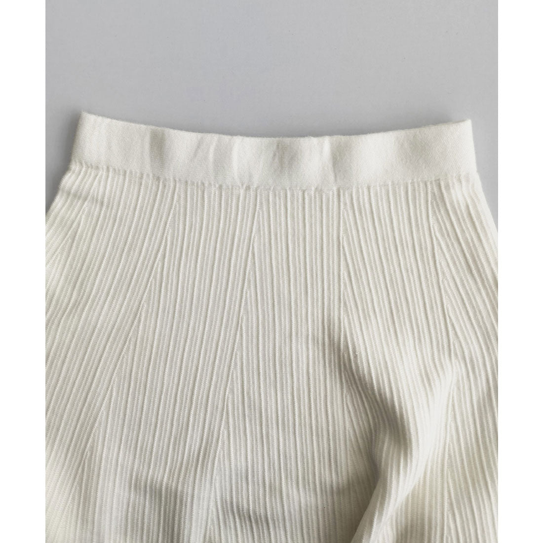 ミニミニストア miniministore フレアニットスカート 着やせ 無地 秋冬 （グレー） グレー