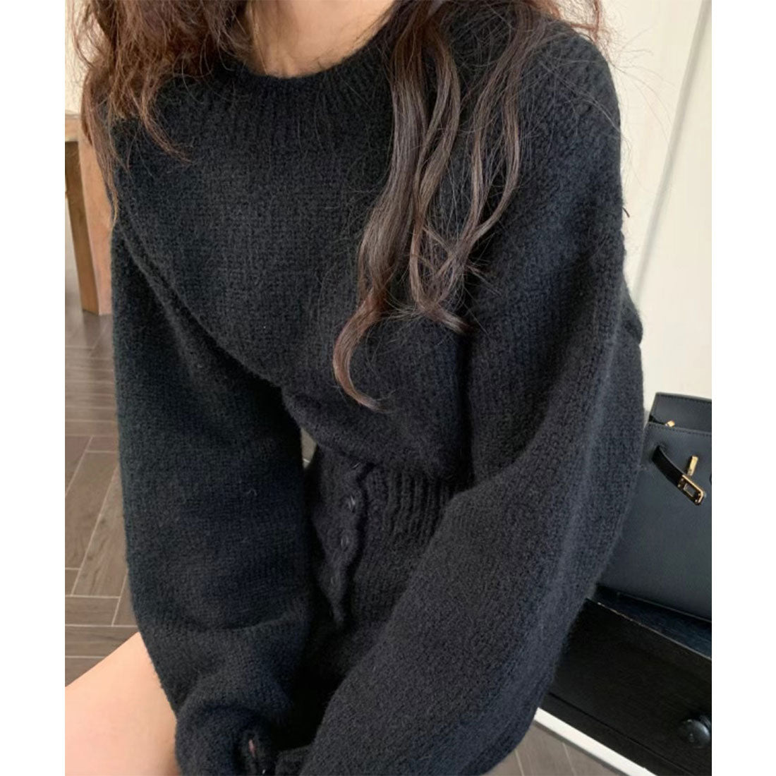 ミニミニストア miniministore ニットセットアップ セーター スカート （ブラック） ブラック