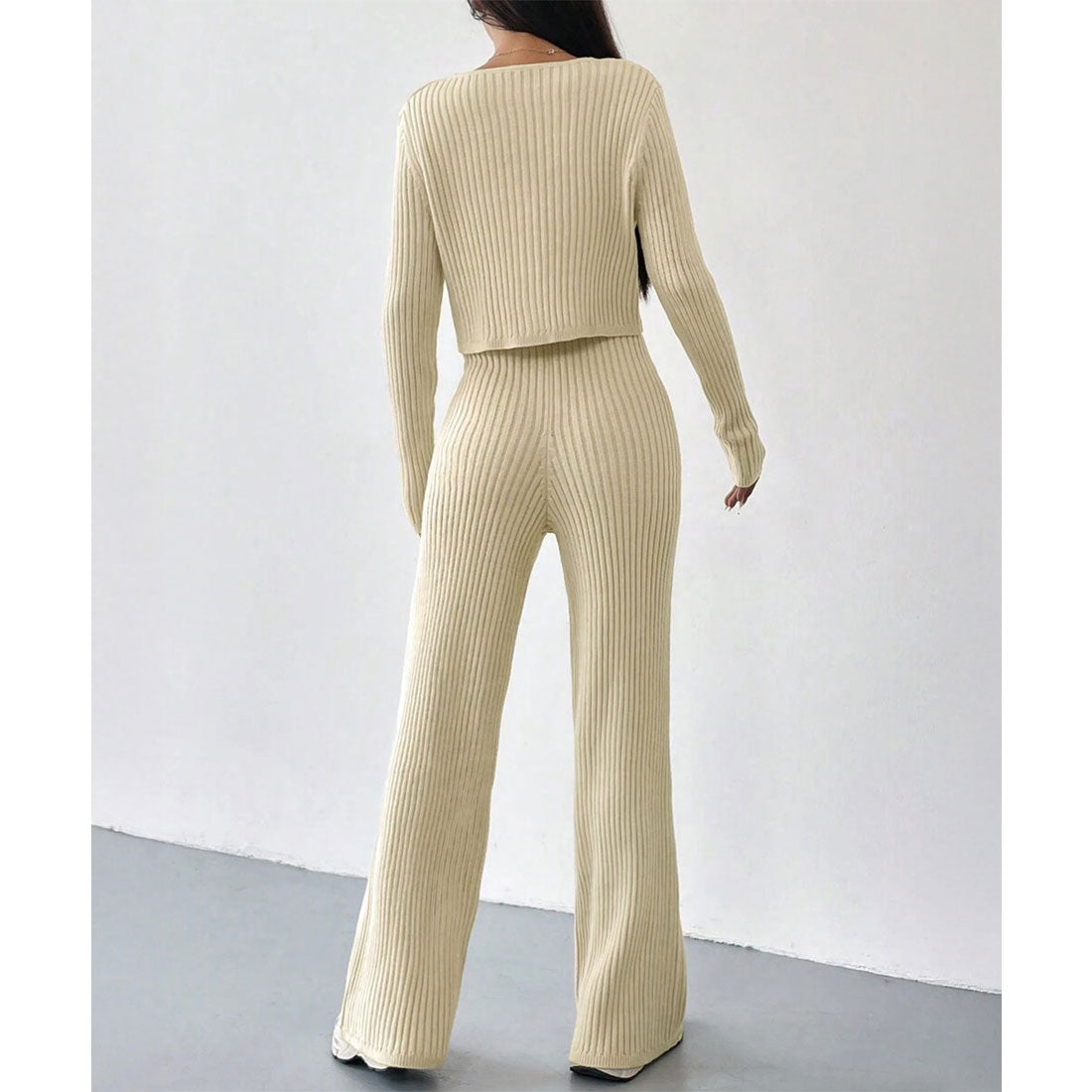 ミニミニストア miniministore ニットセットアップ トップス パンツ （ベージュ） ベージュ