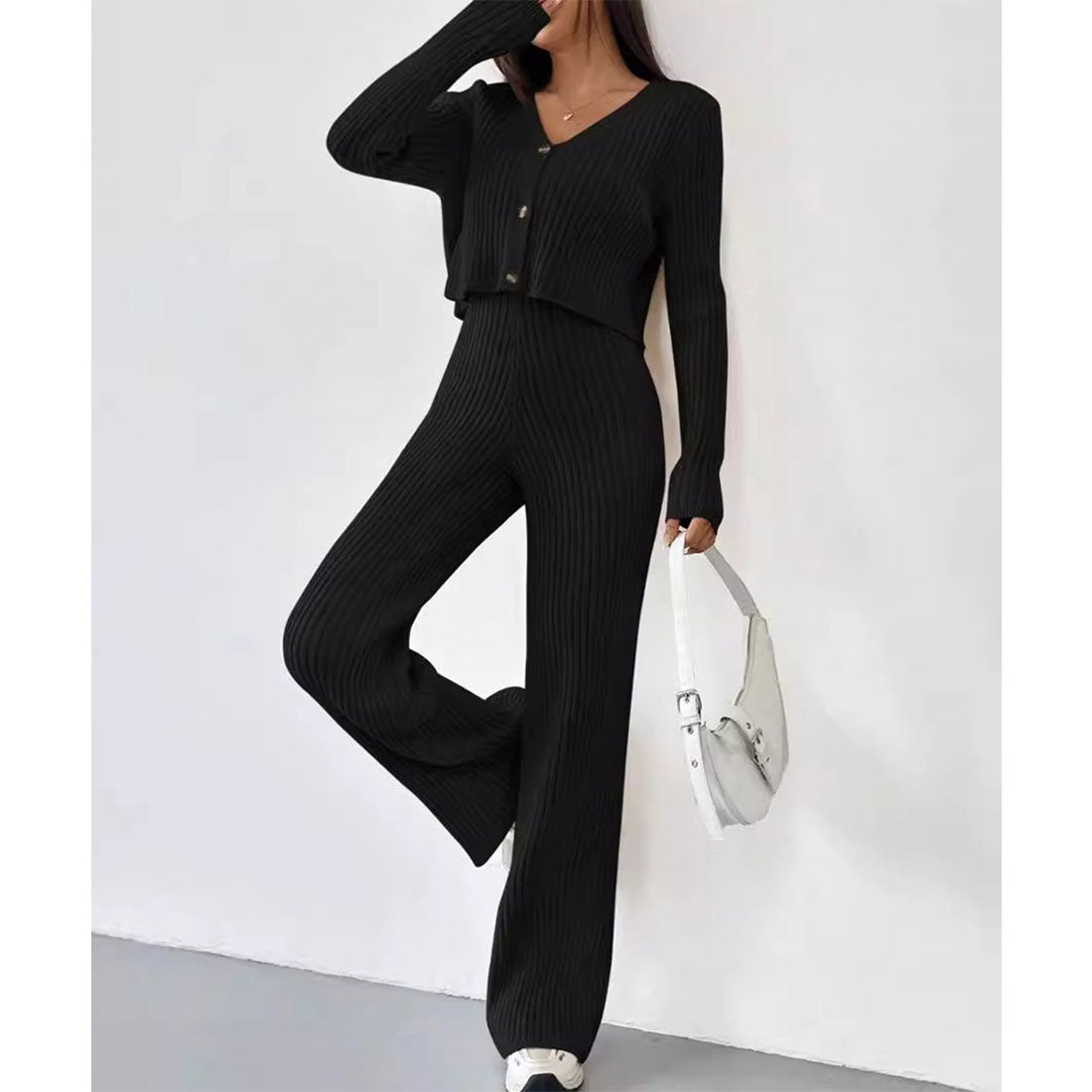 ミニミニストア miniministore ニットセットアップ トップス パンツ （ベージュ） ベージュ