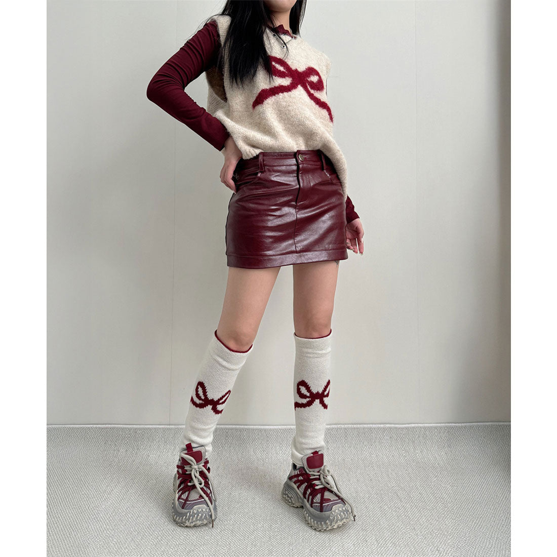 ミニミニストア miniministore ニットベスト レディース ニットジレ （ライトベージュ） ライトベージュ